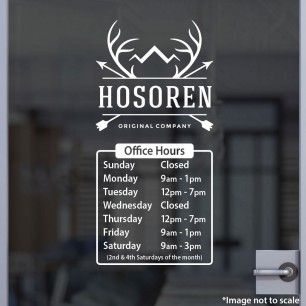 Open Hours With Logo Style 34